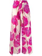 Dvf Diane Von Furstenberg Kilea Rose Print Trousers - Pink