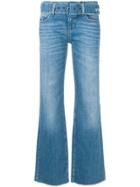 Cambio Belted Bootcut Jeans - Blue