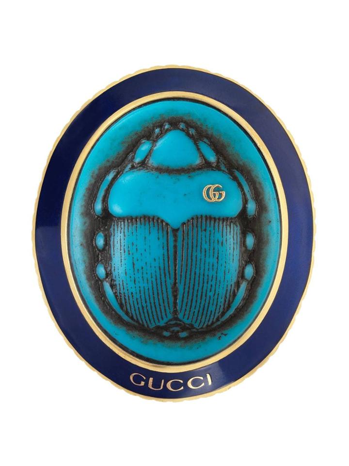 Gucci Brooch With Cameo - Blue