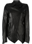 Ann Demeulemeester Asymmetric Jacket, Women's, Size: 38, Black, Cotton/leather/polyamide/virgin Wool