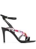Ash Heidi Embellished Strappy Sandals - Black