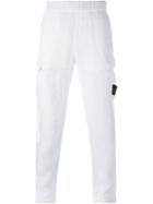 Stone Island Fitted Trousers, Men's, Size: 33, White, Linen/flax