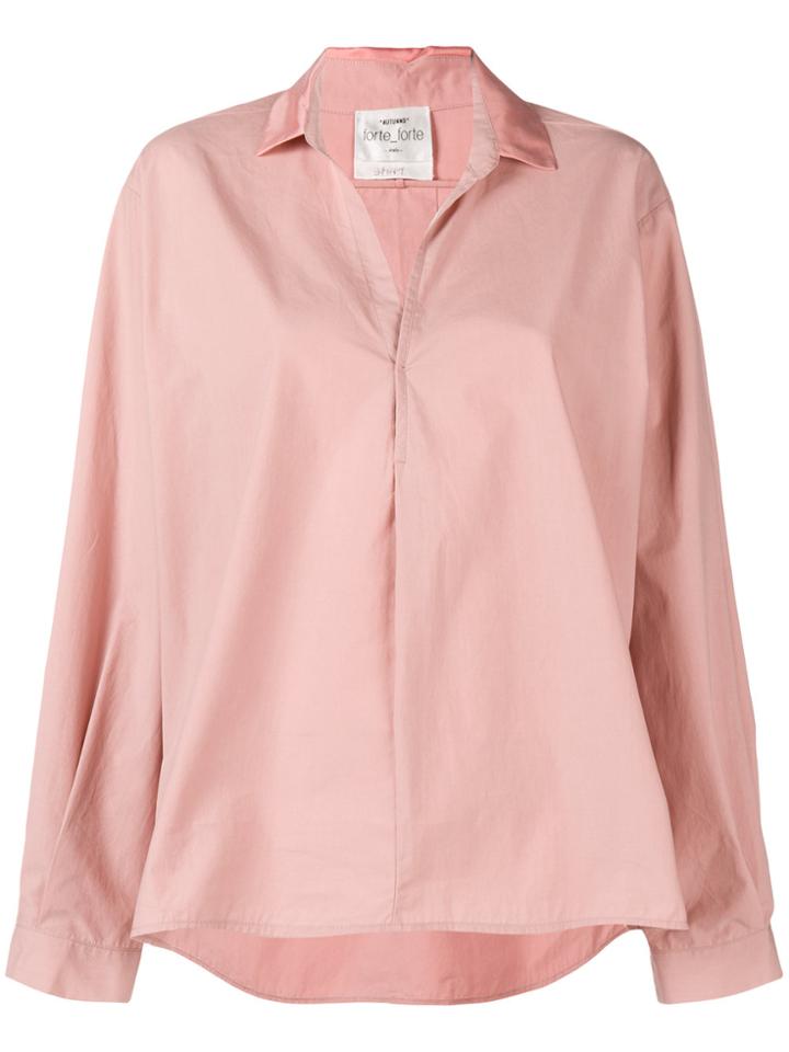 Forte Forte Oversize Blouse - Pink & Purple