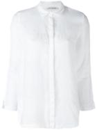 Stefano Mortari Classic Shirt, Women's, Size: 40, White, Linen/flax