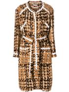 Veronique Leroy Long Tweed Coat - Brown