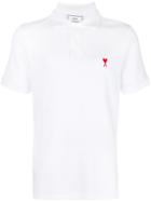 Ami Alexandre Mattiussi Embroidered Logo Polo Shirt - White