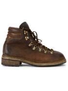 Guidi Eyelet Lace-up Boots - Brown