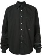 Black Fist Dissected Button Up Shirt, Men's, Size: Small, Cotton/polyester