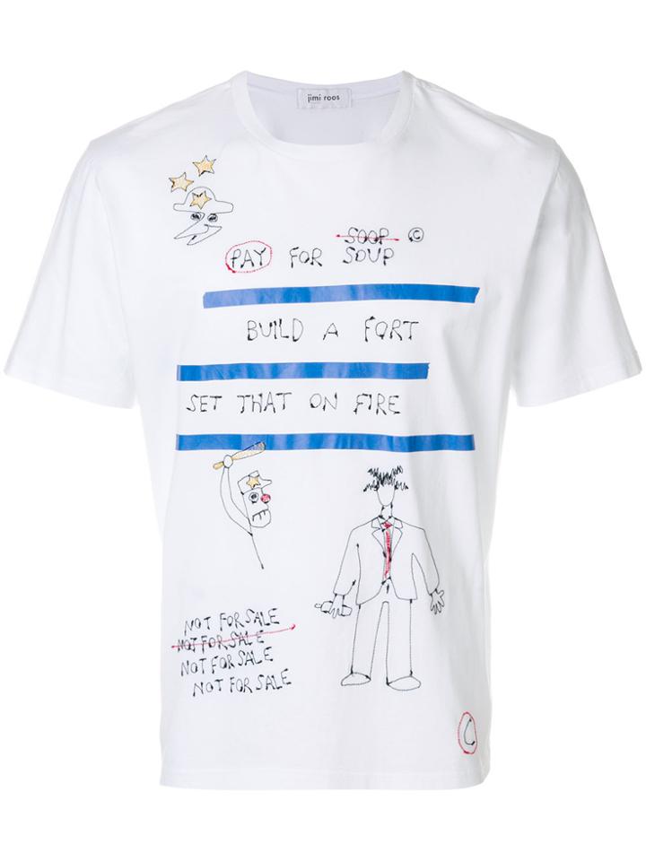 Jimi Roos Not For Sale Embroidered T-shirt - White