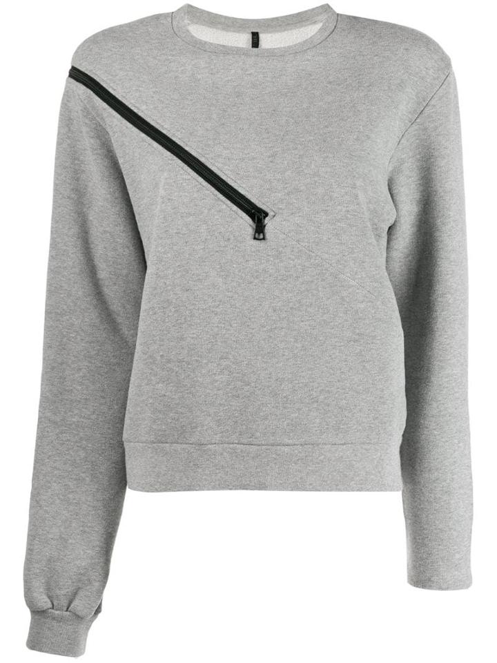 Unravel Project Zipper Shoulder Sweater - Grey
