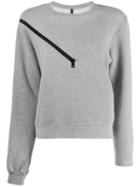 Unravel Project Zipper Shoulder Sweater - Grey