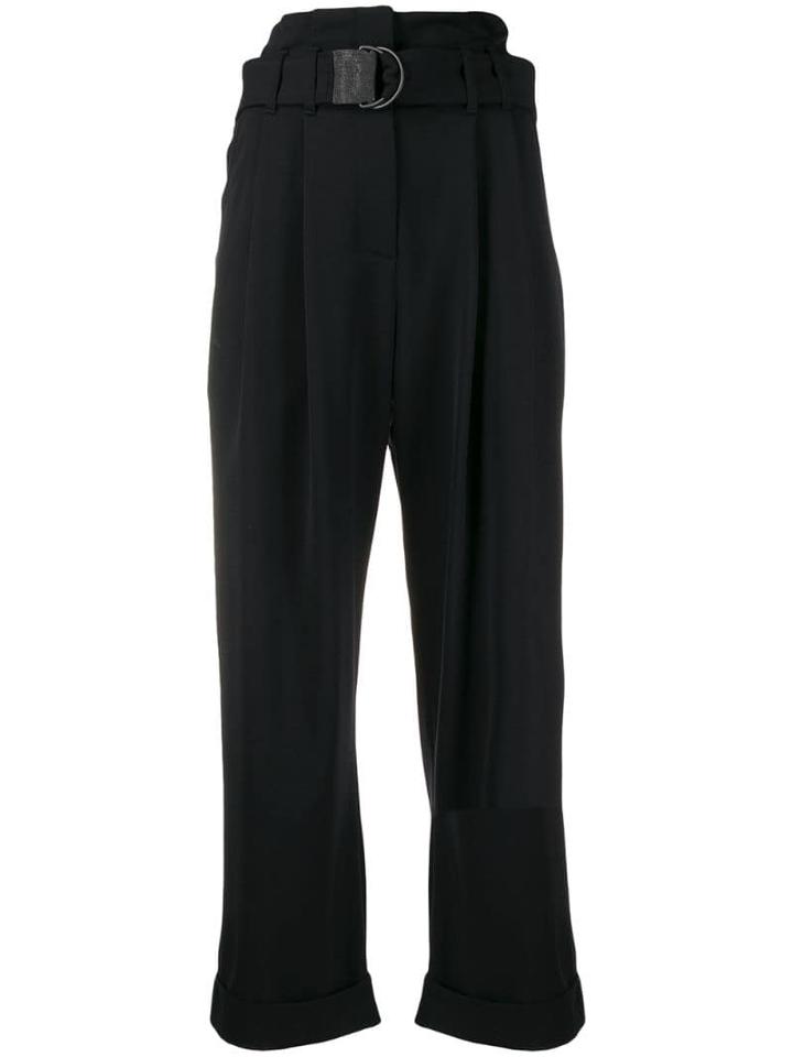 Brunello Cucinelli Belted Waist Trousers - Black
