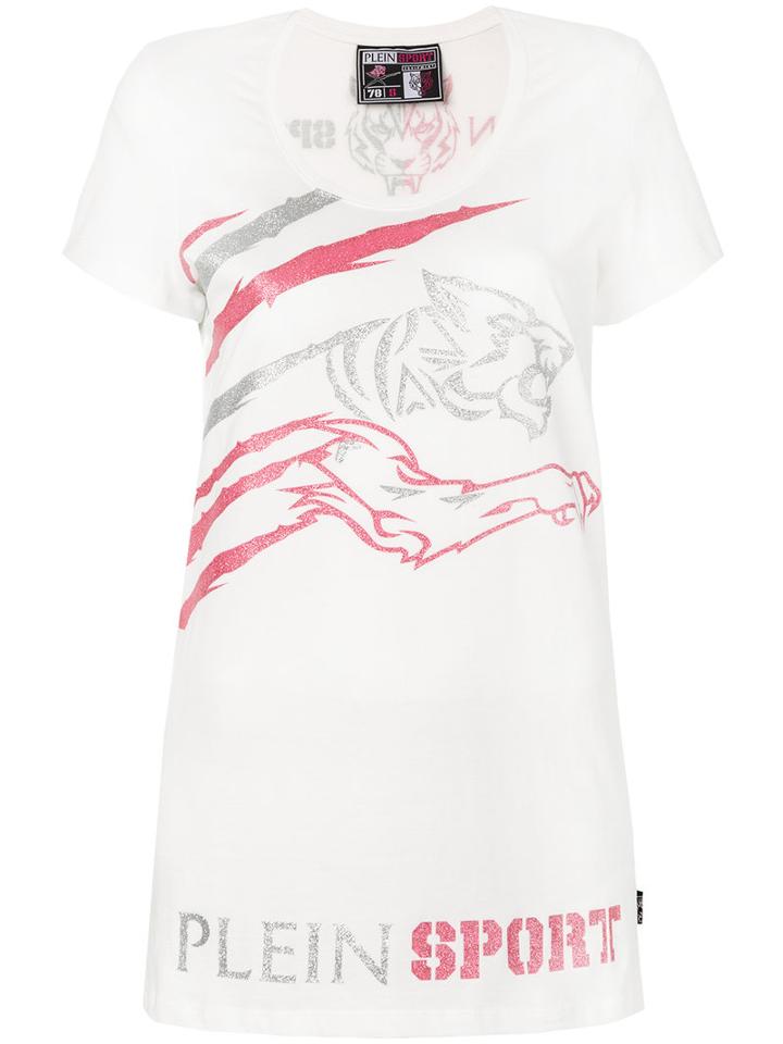 Plein Sport - Logo Print T-shirt - Women - Cotton - Xs, White