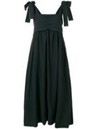 See By Chloé Tie Strap Sleeveless Midi Dress - Black