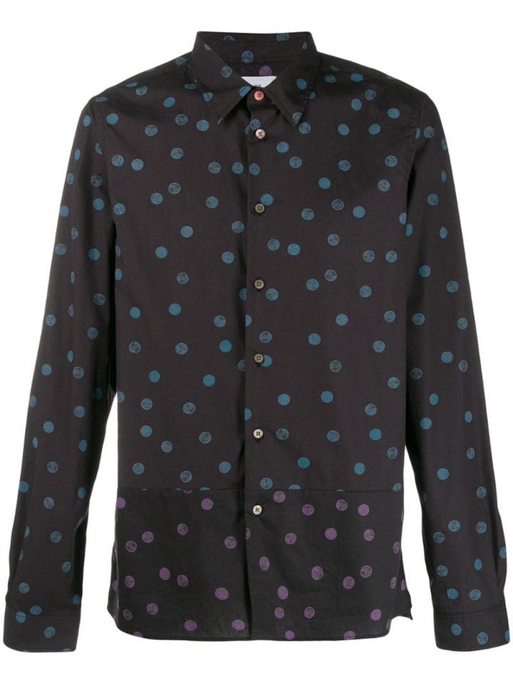Ps Paul Smith Tailored Polka Dot Shirt - Black