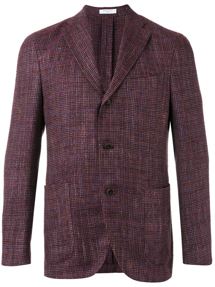Boglioli Pocket-front Blazer, Men's, Size: 52, Brown, Silk/linen/flax/cotton/cupro