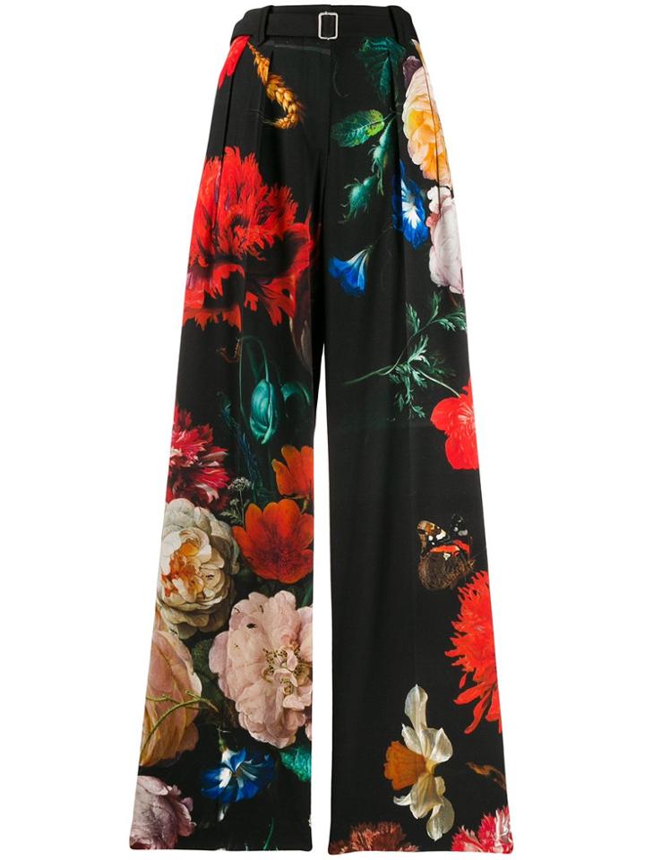 Paul Smith Floral Print Trousers - Black
