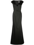 Zac Zac Posen Sirena Satin Evening Gown - Black