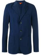 Barena Three Button Blazer, Men's, Size: 56, Blue, Cotton/polyamide/spandex/elastane