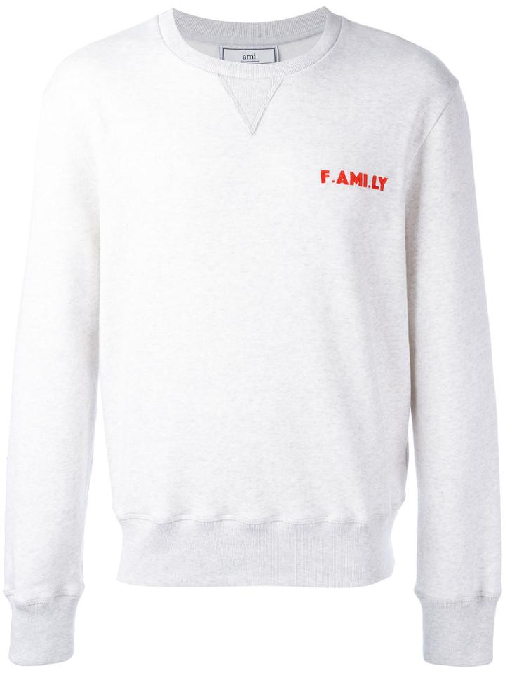 Ami Alexandre Mattiussi - Family Sweatshirt - Men - Cotton - S, Grey, Cotton