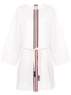 Bassike Stripe Detail Twill Kaftan Dress - White