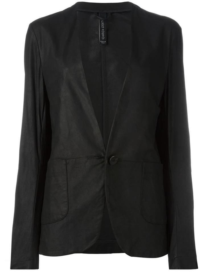 Giorgio Brato Leather Blazer, Size: 50, Black, Leather
