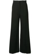 Msgm High Rise Palazzo Trousers - Black