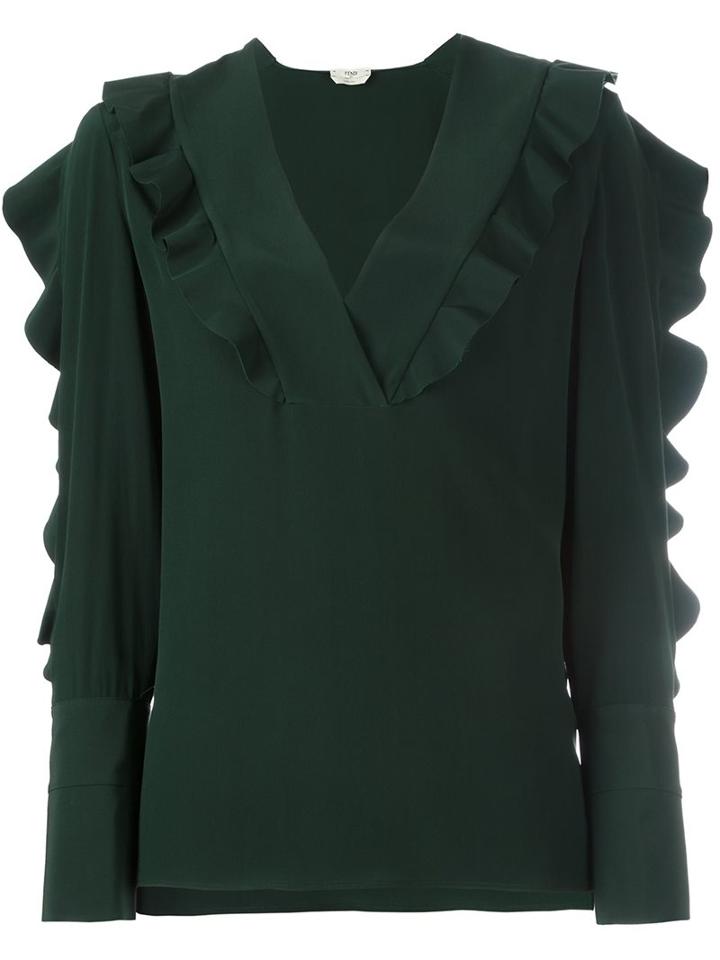 Fendi Ruffle Detail Blouse