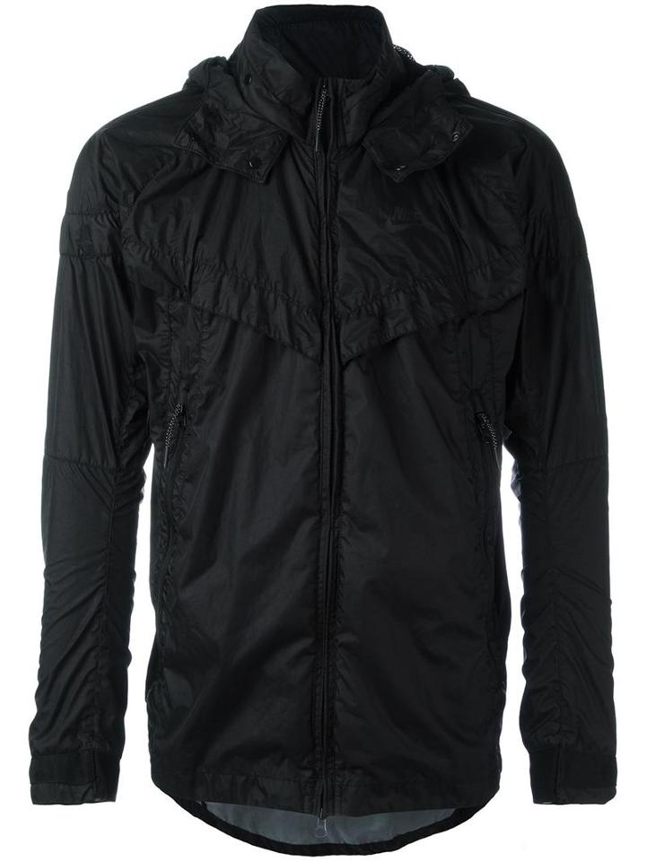 Nike Nikelab X Stone Island Pk Windrunner Jacket, Men's, Size: Medium, Black, Polyamide/polyester/polyurethane Resin