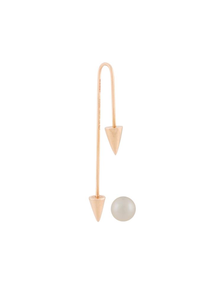 Asherali Knopfer Mix And Match 2 Spike Earring - Metallic