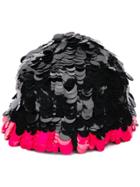 Marni Embellished Contrast Hat - Black