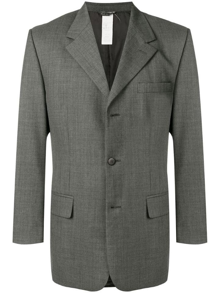 Versace Pre-owned 1990's Notched Lapel Blazer - Grey