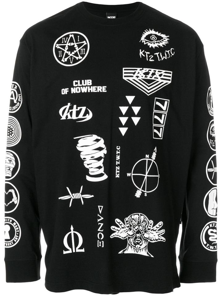 Ktz Scout Patch Print Long Sleeve Tee - Black
