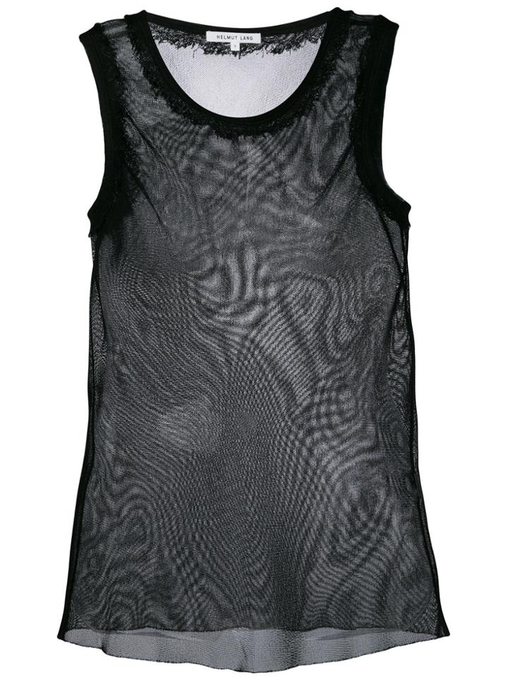 Helmut Lang Sheer Meeting Shell Top - Black