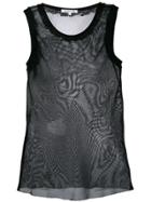 Helmut Lang Sheer Meeting Shell Top - Black