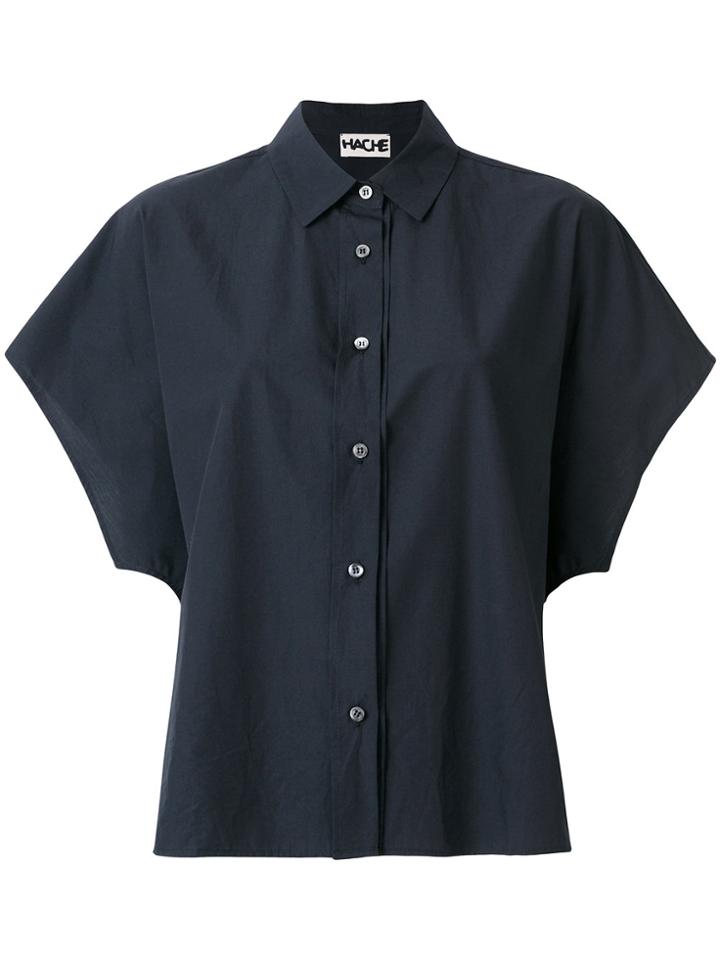 Hache Split Neck Top - Grey
