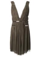 Jay Ahr V-neck Silver-tone Detail Dress