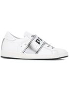 Philippe Model Paris Strap Lace-up Sneakers - White