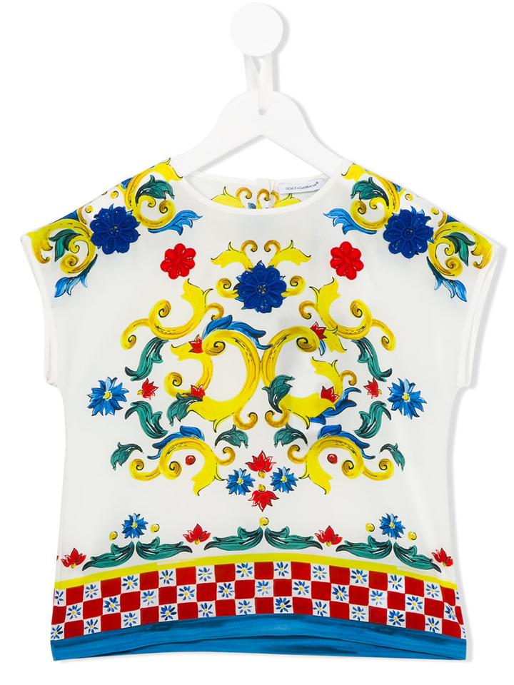 Dolce & Gabbana Kids Printed T-shirt, Girl's, Size: 6 Yrs