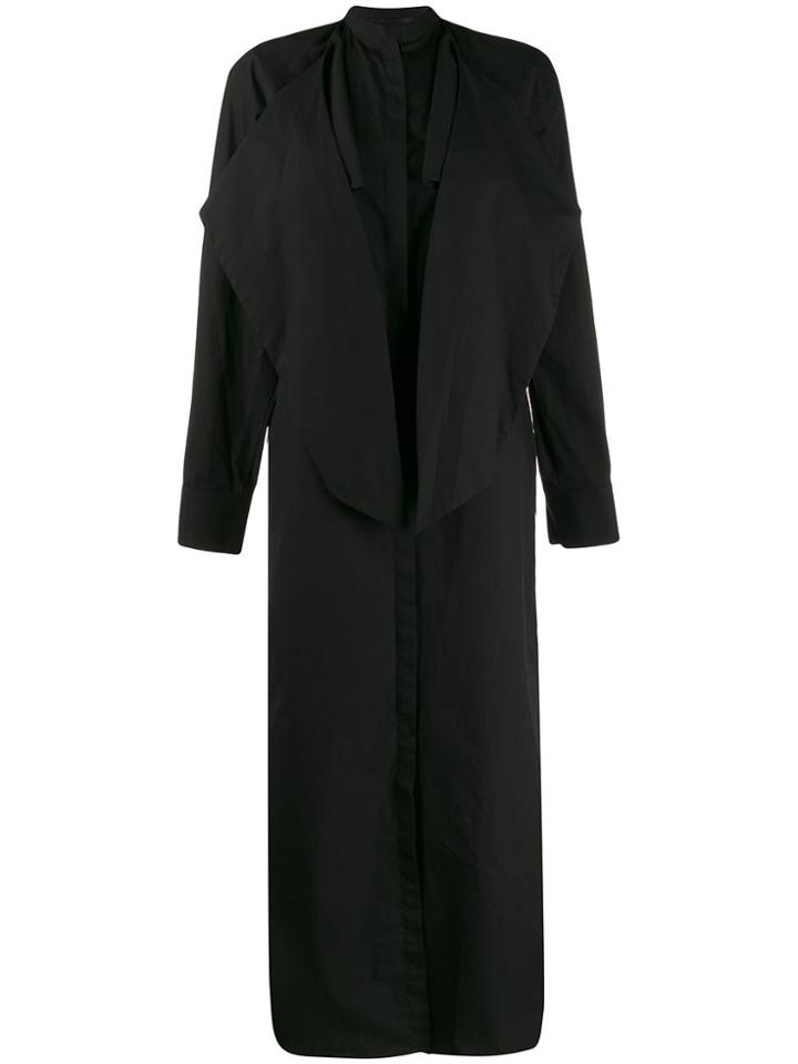Haider Ackermann Long Sleeved Shirt Dress - Black