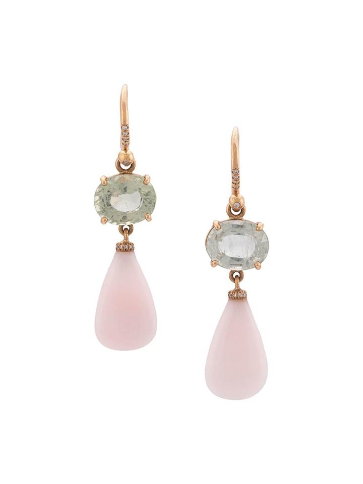 Irene Neuwirth Pink Opal Drop Earrings - Pink & Purple