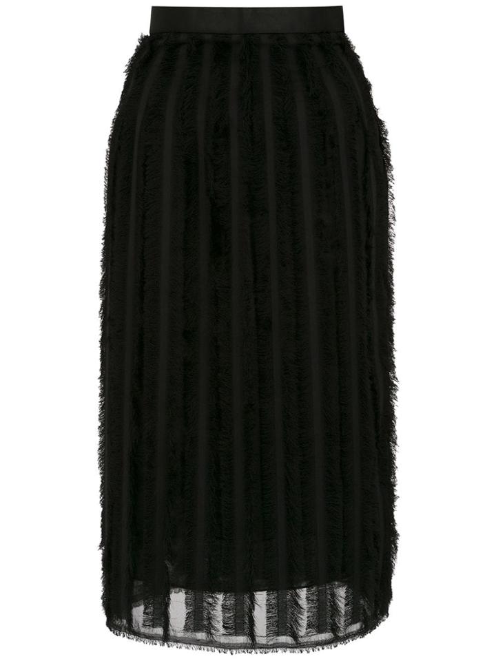 À La Garçonne Fringed Skirt - Black
