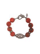 Loree Rodkin Oversized Bead Clasp Bracelet - Red