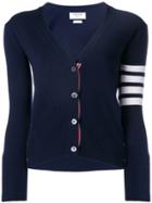 Thom Browne 4-bar V-neck Cardigan - Blue