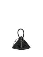 Nita Suri Polka-dot Pyramid Tote - Black