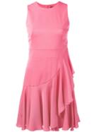 Alexander Mcqueen Ruffled Mini Dress, Women's, Size: 42, Pink/purple, Viscose/silk