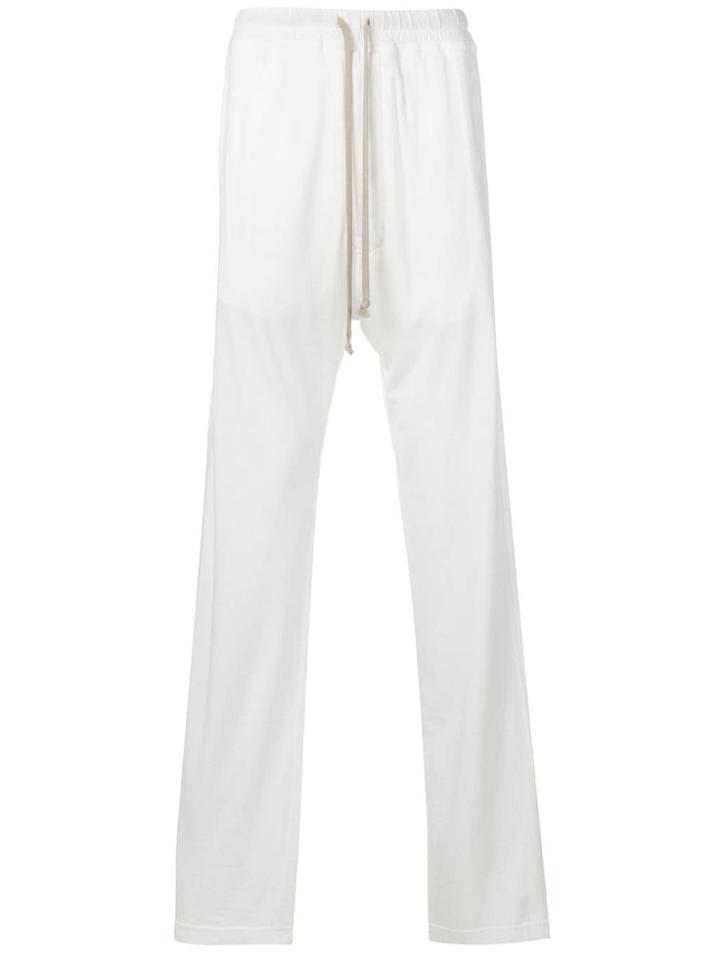 Rick Owens Drkshdw Side Buttons Drop-crotch Trousers - White