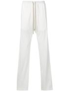Rick Owens Drkshdw Side Buttons Drop-crotch Trousers - White