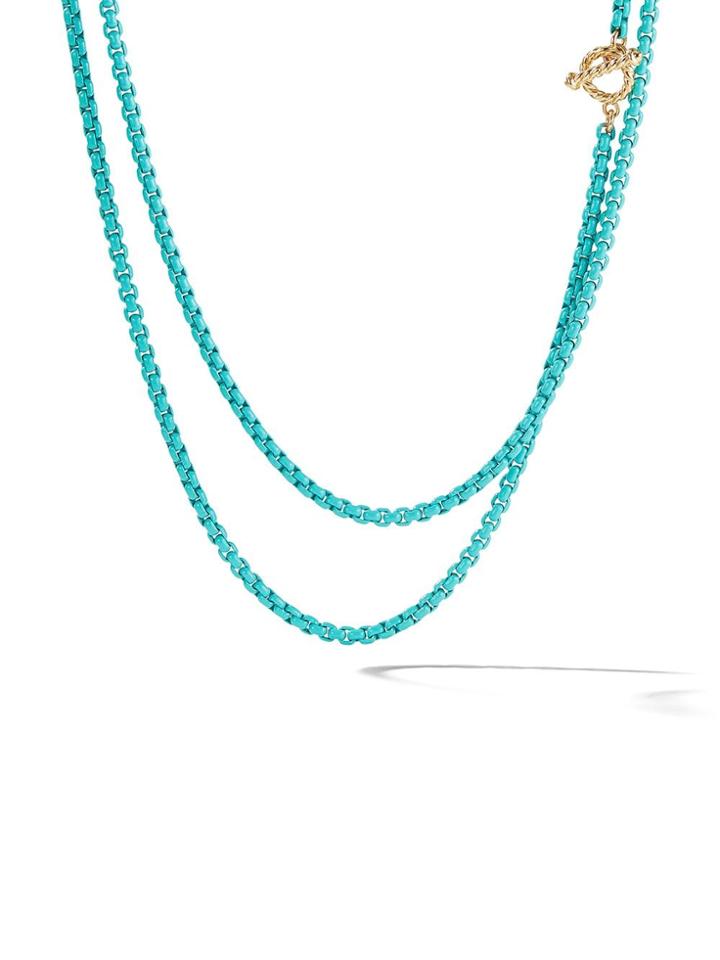 David Yurman 14kt Yellow Gold And Coloured Steel Dy Bel Aire