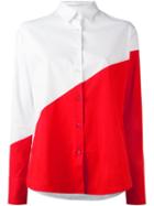 Ps By Paul Smith Colour Block Shirt, Women's, Size: 46, White, Cotton/spandex/elastane